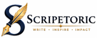 scripetoric gold quill logo